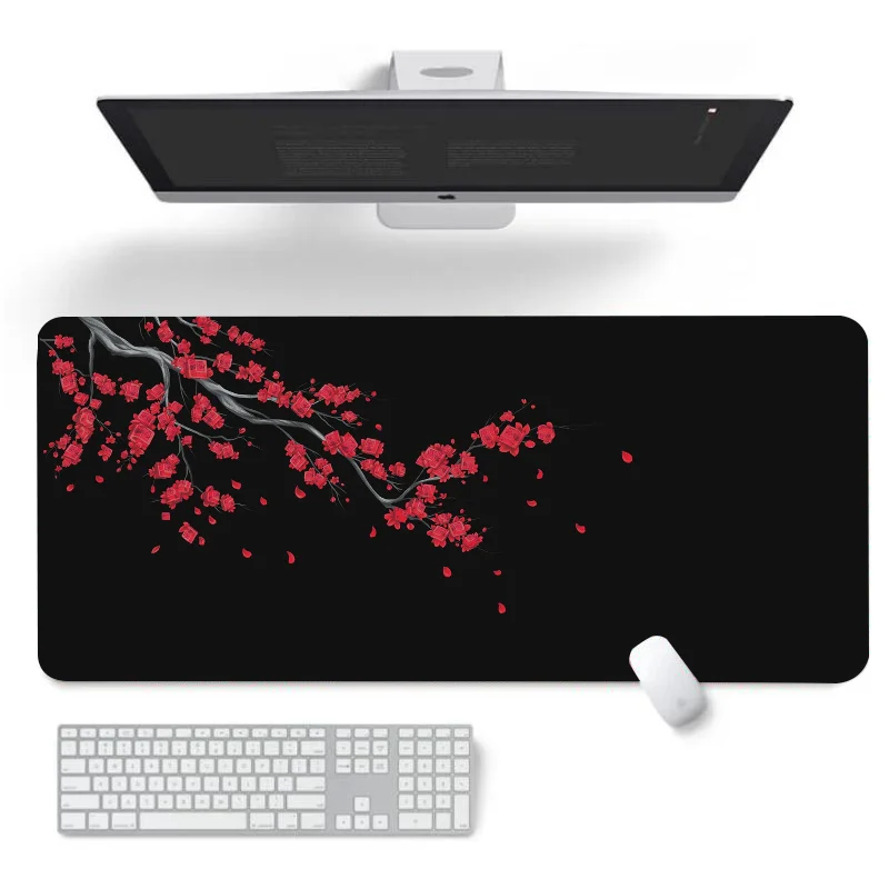 Flowers and Cherry Blossoms Mouse Pad Large Gaming Laptops Laptop Accessories Deskmat Desk Protector Keyboard Mat Mousepad Rgb