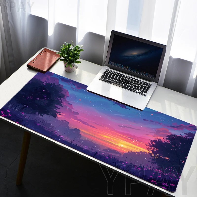 Mouse Pads Sky Landscape Table Mats Computer Mousepad Company Desk Pad Aesthetic Large Gamer Mousepads Office Mouse Mat 100x50cm