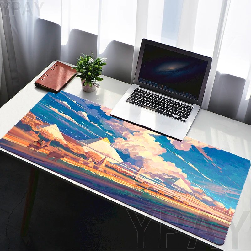 Mouse Pads Sky Landscape Table Mats Computer Mousepad Company Desk Pad Aesthetic Large Gamer Mousepads Office Mouse Mat 100x50cm