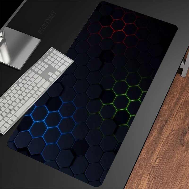 Gaming Mousepads Mousepad Geometric Large Mouse Mat Big Desk Pads Non-Slip Rubber Mouse Pad Big Keyboard Mats