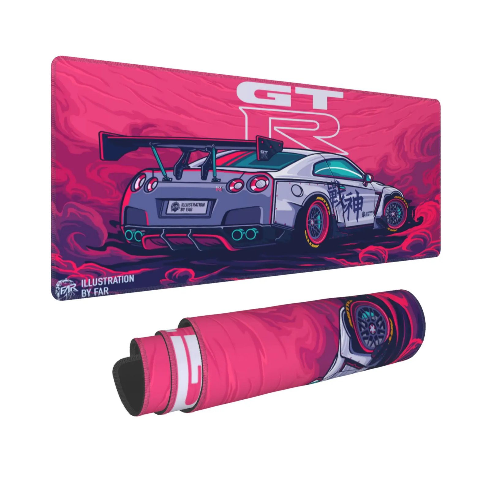 Xxl GTR Mice Pad Super Coupe Illustratio Print Non-slip Keyboardpad Sports Car Custom Pc Table Mat Gamer Cabinet Carpet Mousepad