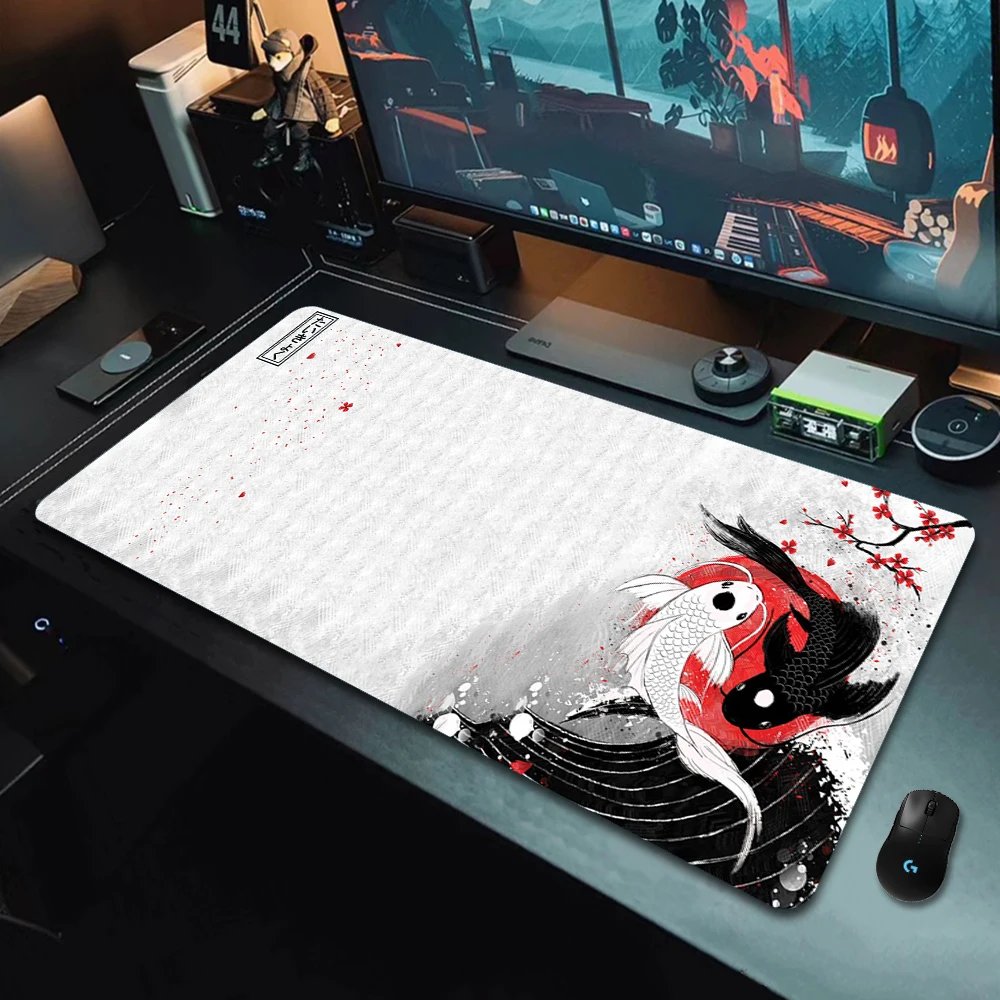 Gaming Mouse Pads Koi Taichi Neutral Table Mats Computer Mousepad Company Big Desk Pad 100x50cm Large Gamer Mousepads Mouse Mat