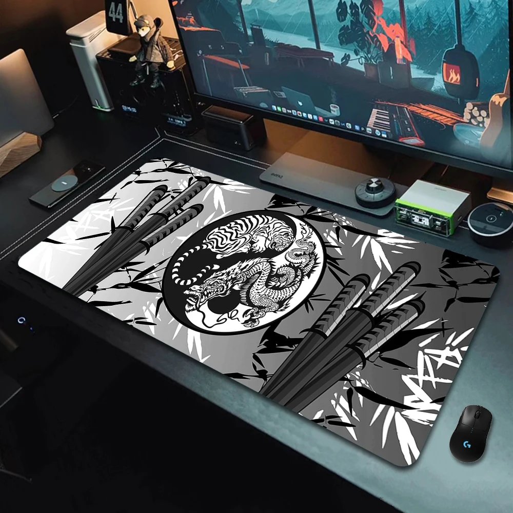 Gaming Mouse Pads Koi Taichi Neutral Table Mats Computer Mousepad Company Big Desk Pad 100x50cm Large Gamer Mousepads Mouse Mat