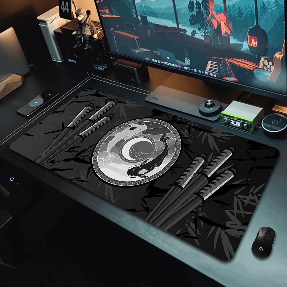 Gaming Mouse Pads Koi Taichi Neutral Table Mats Computer Mousepad Company Big Desk Pad 100x50cm Large Gamer Mousepads Mouse Mat