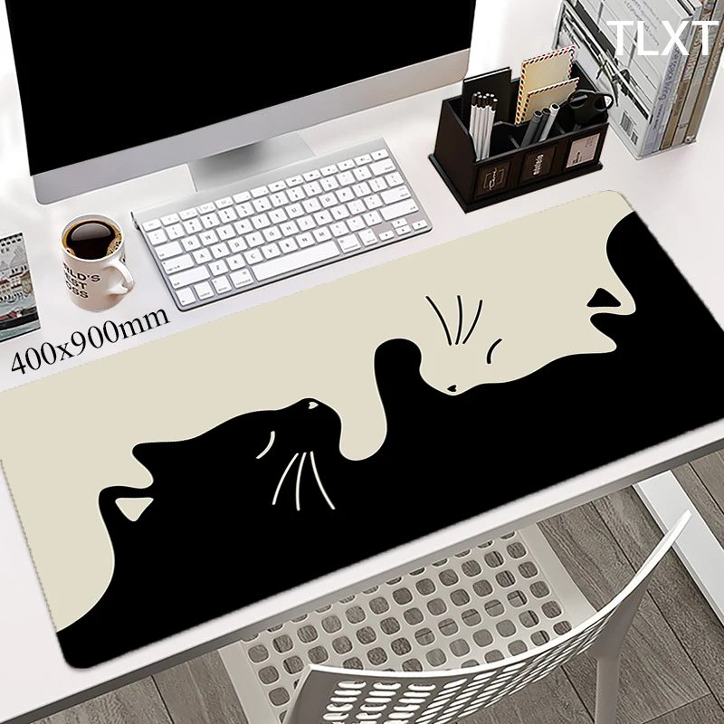 Mouse Pads Cute Cat Computer Mousepad Company Desk Pad 100x50cm Large Kawaii Mausepads Office Mouse Mat XXL Big Table Mats