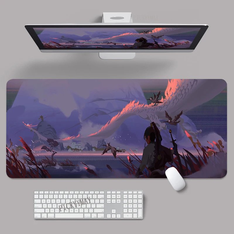 Mouse Pad Chinese Style Large Gamer Mousepad Keyboard Mat XXXL Mouse Mats 90x40cm Rubber Desk Pad Design Desk Rug