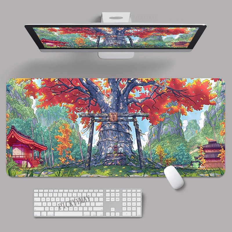 Mouse Pad Chinese Style Large Gamer Mousepad Keyboard Mat XXXL Mouse Mats 90x40cm Rubber Desk Pad Design Desk Rug