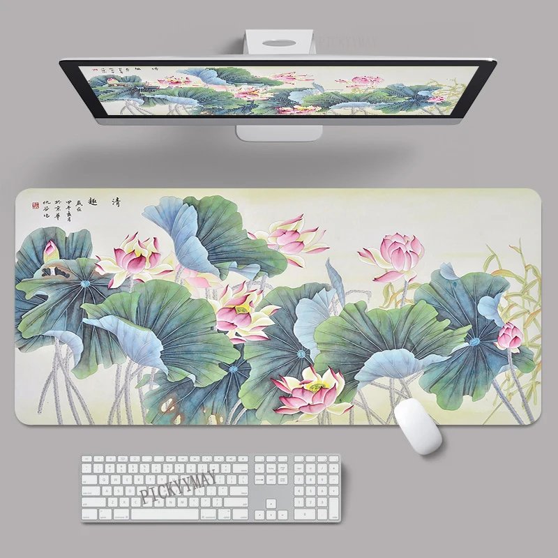 Mouse Pad Chinese Style Large Gamer Mousepad Keyboard Mat XXXL Mouse Mats 90x40cm Rubber Desk Pad Design Desk Rug