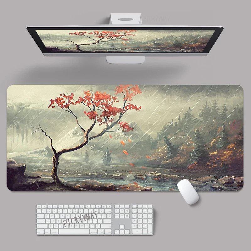 Mouse Pad Chinese Style Large Gamer Mousepad Keyboard Mat XXXL Mouse Mats 90x40cm Rubber Desk Pad Design Desk Rug