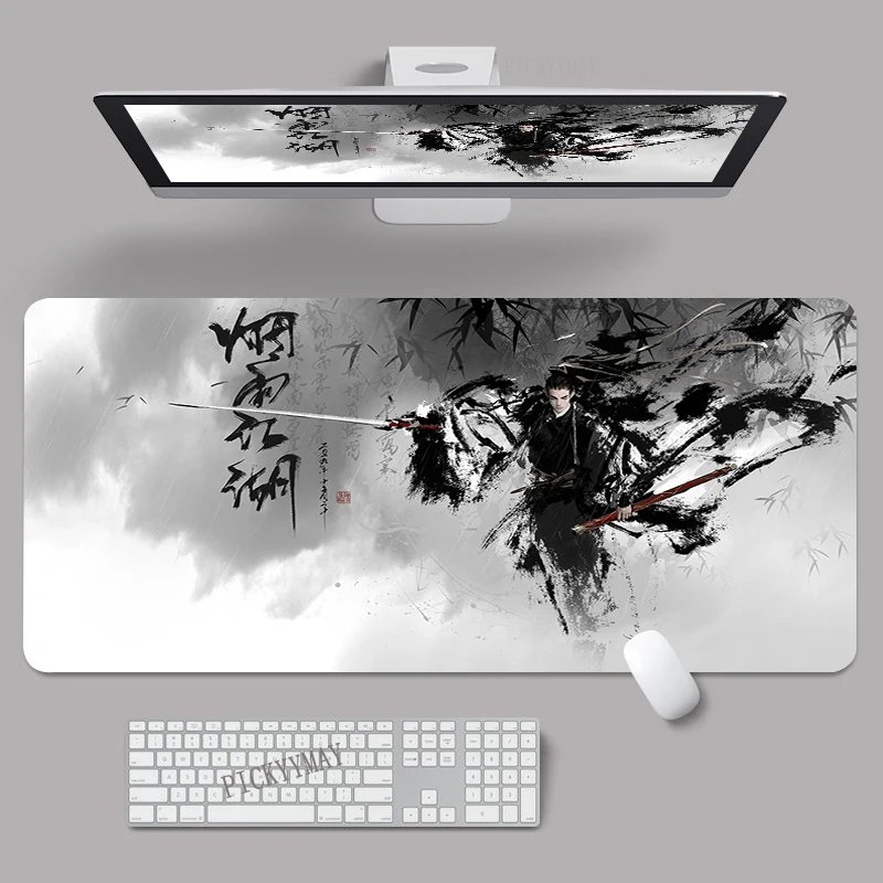 Mouse Pad Chinese Style Large Gamer Mousepad Keyboard Mat XXXL Mouse Mats 90x40cm Rubber Desk Pad Design Desk Rug