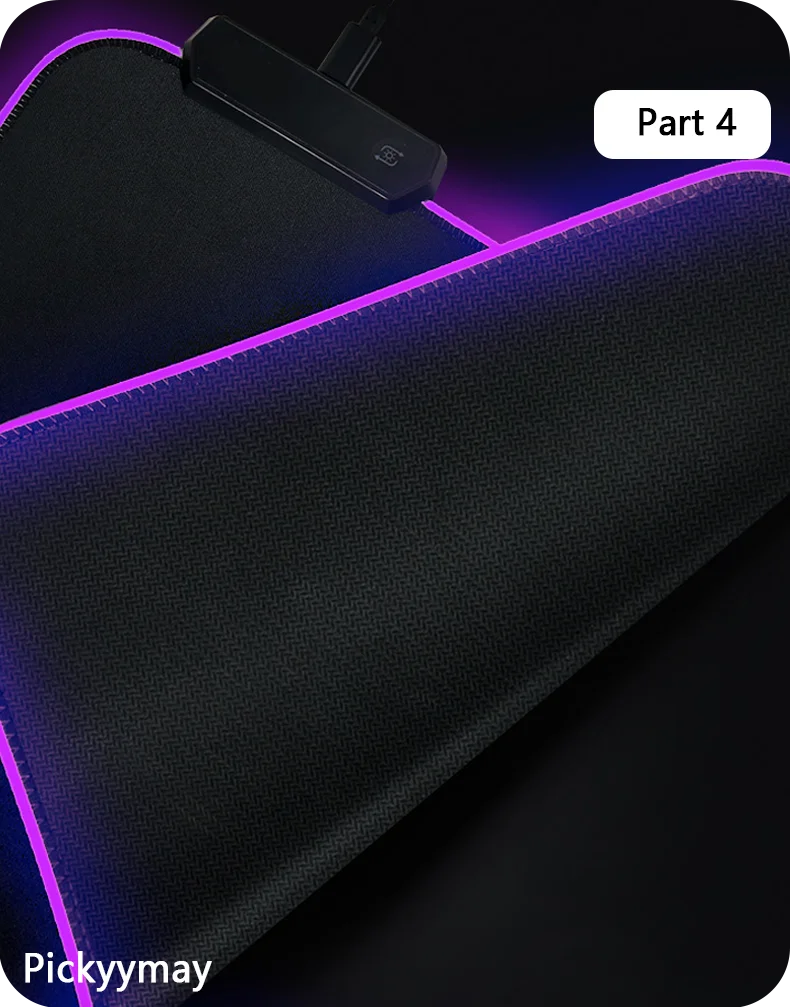 Neon RGB Mouse Pad Large Mousepads Penk Gamer Mousepad LED Desk Pad Mouse Mat Backlit Laptop Pads Luminous Keyboard Mats