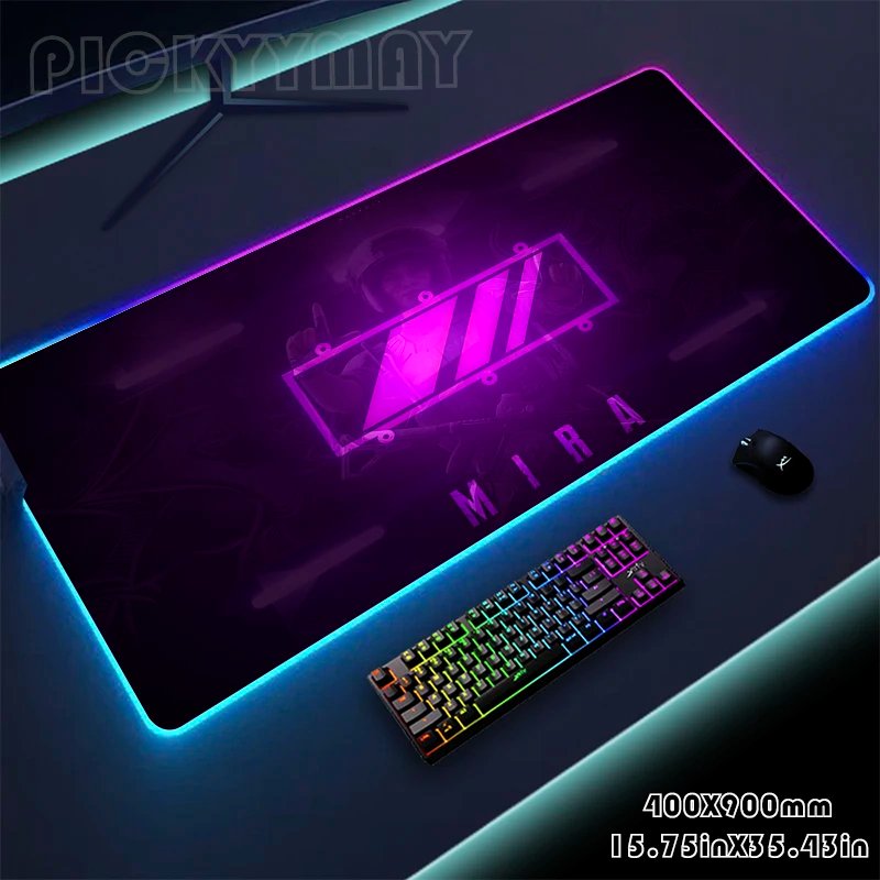 Neon RGB Mouse Pad Large Mousepads Penk Gamer Mousepad LED Desk Pad Mouse Mat Backlit Laptop Pads Luminous Keyboard Mats