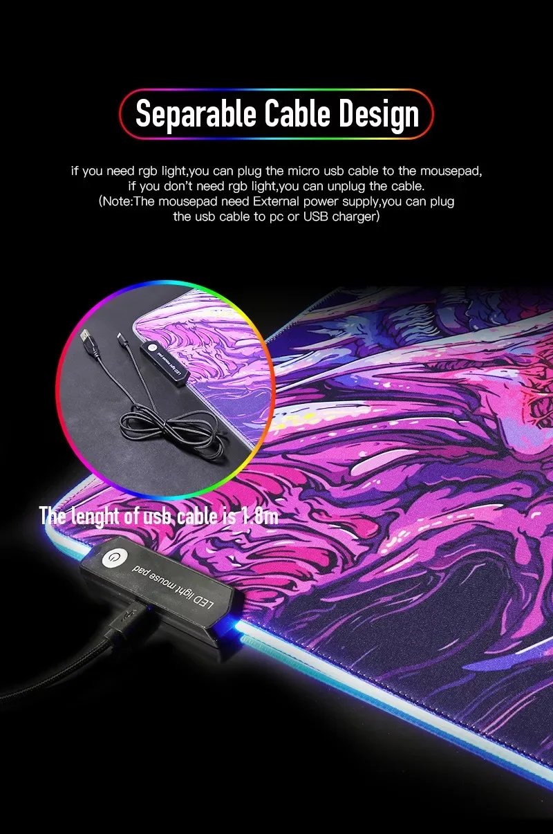 Rgb Mouse Pad Xxl Steelseries Laptop Mat Gaming Mousepad Backlit Keyboard Gamer Girl Table Pads Deskpad Mausepad Cs Go