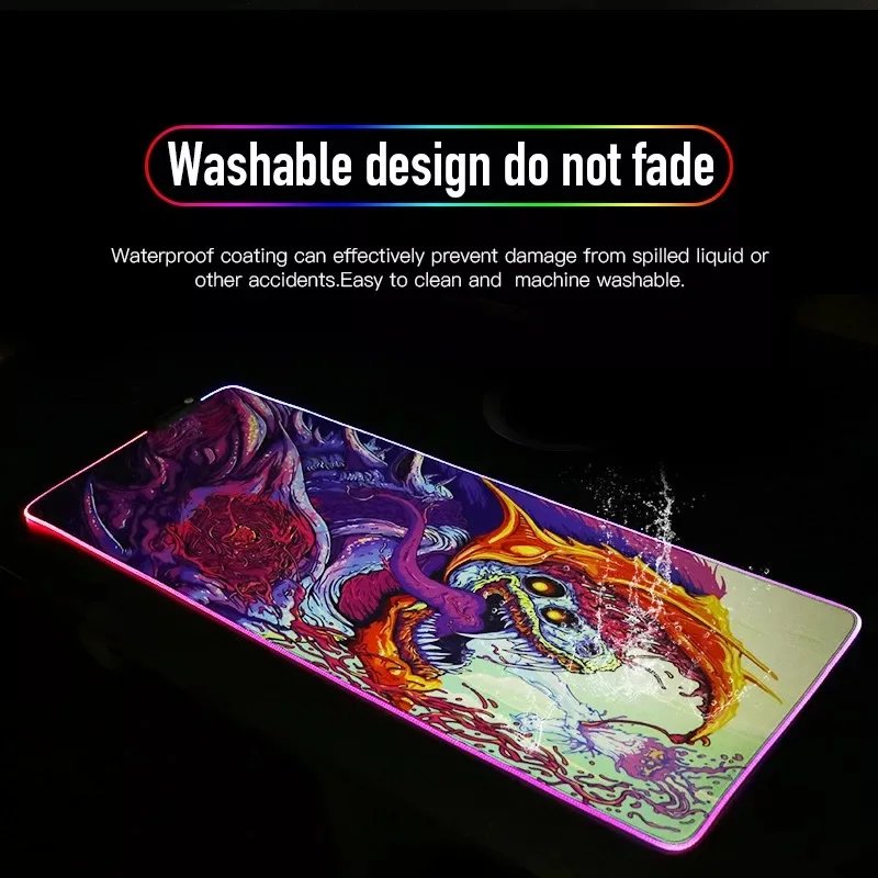 Rgb Mouse Pad Xxl Steelseries Laptop Mat Gaming Mousepad Backlit Keyboard Gamer Girl Table Pads Deskpad Mausepad Cs Go