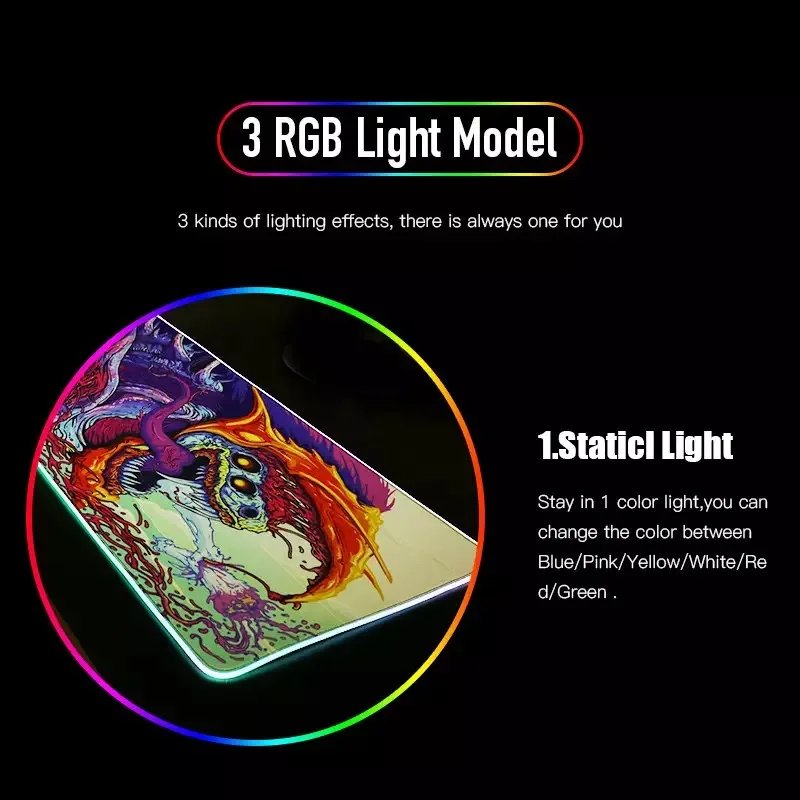 Rgb Mouse Pad Xxl Steelseries Laptop Mat Gaming Mousepad Backlit Keyboard Gamer Girl Table Pads Deskpad Mausepad Cs Go