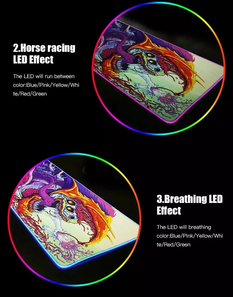 Rgb Mouse Pad Xxl Steelseries Laptop Mat Gaming Mousepad Backlit Keyboard Gamer Girl Table Pads Deskpad Mausepad Cs Go