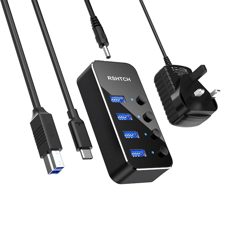 4 Port with UK Plug