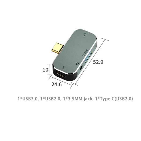 USB HUB Type C PD100W Extender Docking Station USB3.0 /Audio 3.5MM Jack /4K HDMI Adapter USB C HUB Splitter for Computer Macbook - Image 4