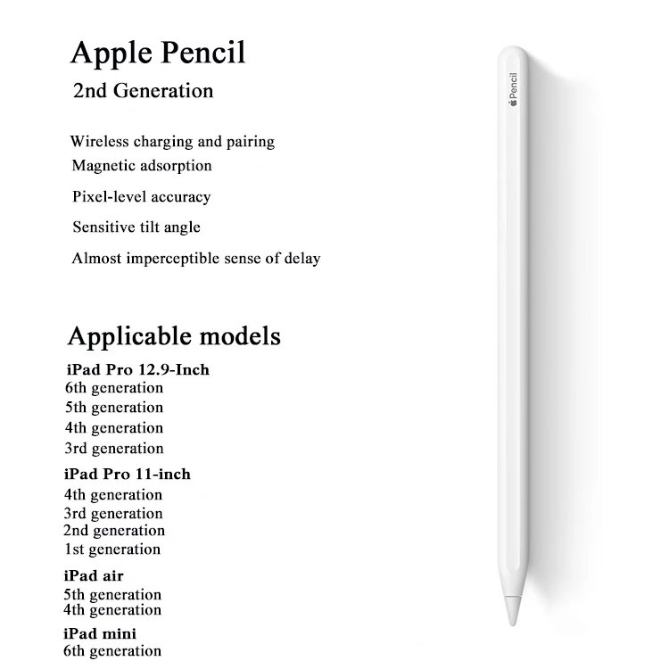 For Apple Pencil Stylus Pen iOS Tablet Touch Pen With Power Display for iPad 10 iPad Pro 11 1-4 Pro 12.9 3-6 air 3 4 5 mini 5 6