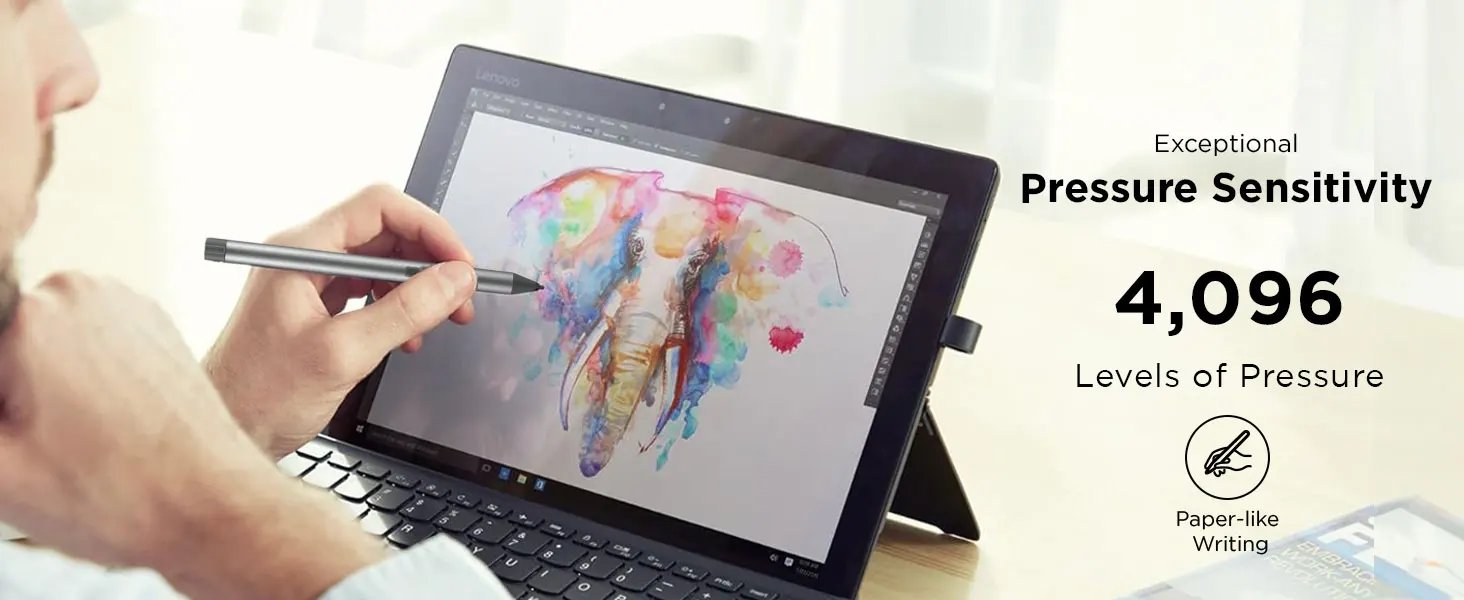 Digital Pen 2 for Lenovo Laptop Writing Drawing - Ultra-Tactile Response - 4096 Levels of Pressure