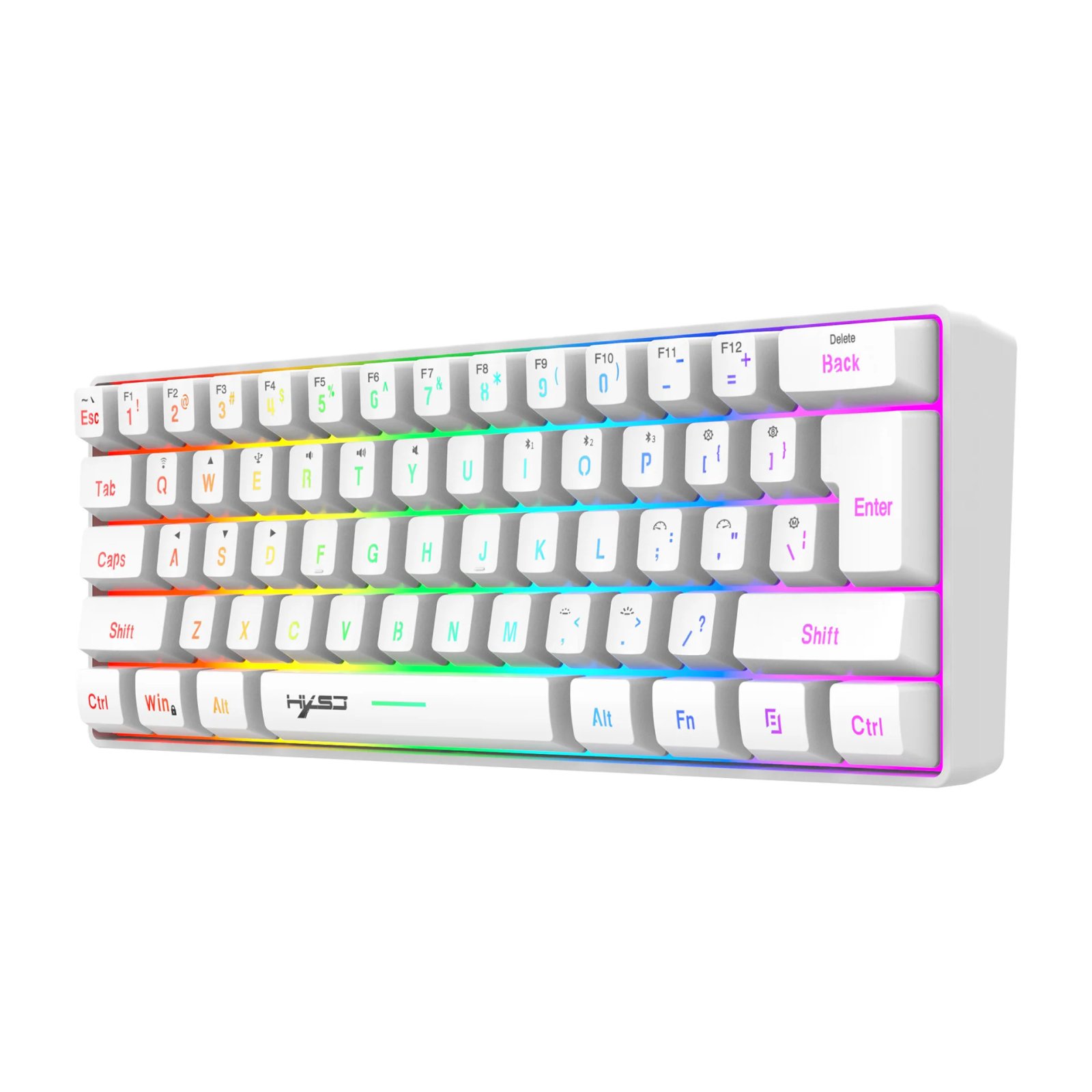 L500 Wired/Wireless Gaming Keyboard 61 Keys With Dynamic RGB Backlight For PC Laptop Gamer