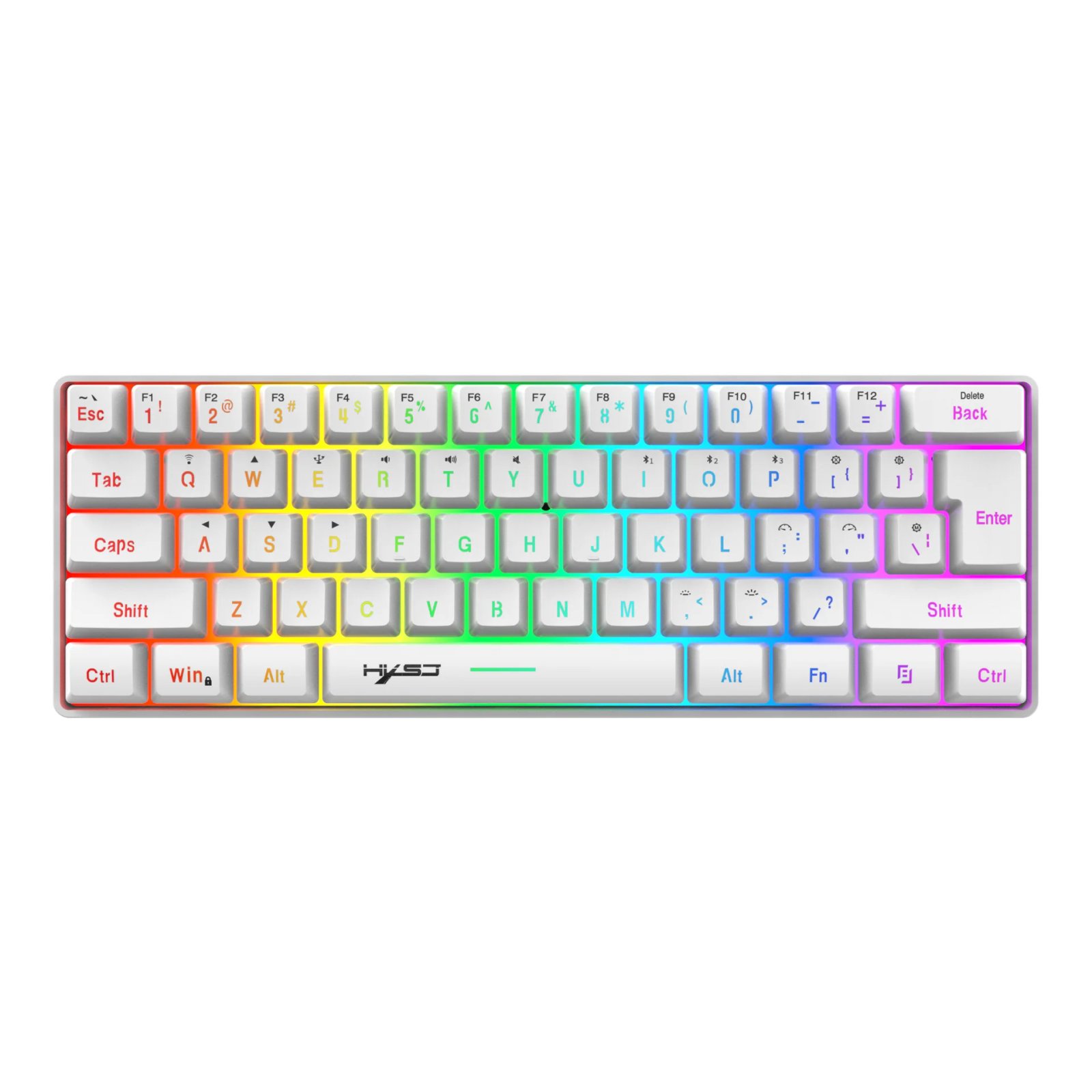 L500 Wired/Wireless Gaming Keyboard 61 Keys With Dynamic RGB Backlight For PC Laptop Gamer