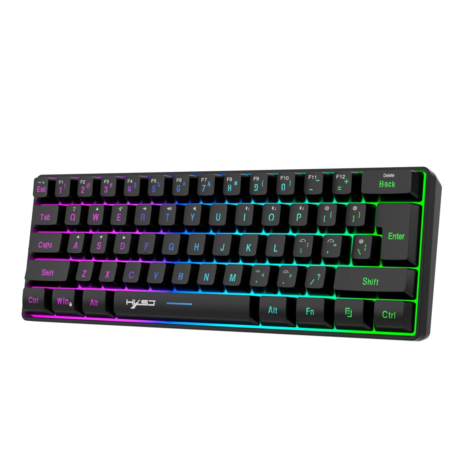 L500 Wired/Wireless Gaming Keyboard 61 Keys With Dynamic RGB Backlight For PC Laptop Gamer