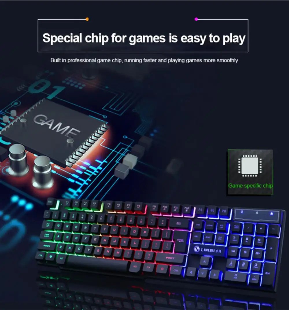 Keyboard Mechanical Wired Gaming Colorful Backlit Mechanical Medium Board Single Keyboard Gamer Keyboard For PC Laptop