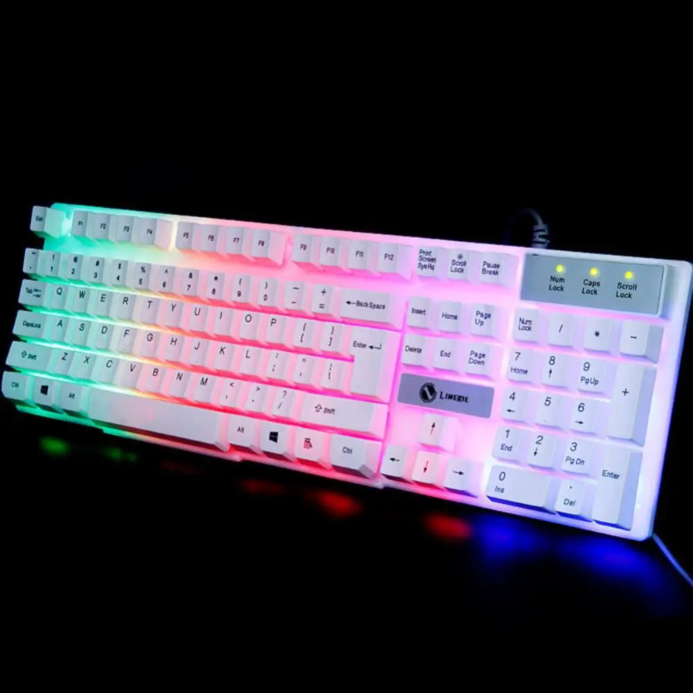 Keyboard Mechanical Wired Gaming Colorful Backlit Mechanical Medium Board Single Keyboard Gamer Keyboard For PC Laptop