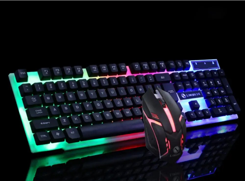 Keyboard Mechanical Wired Gaming Colorful Backlit Mechanical Medium Board Single Keyboard Gamer Keyboard For PC Laptop