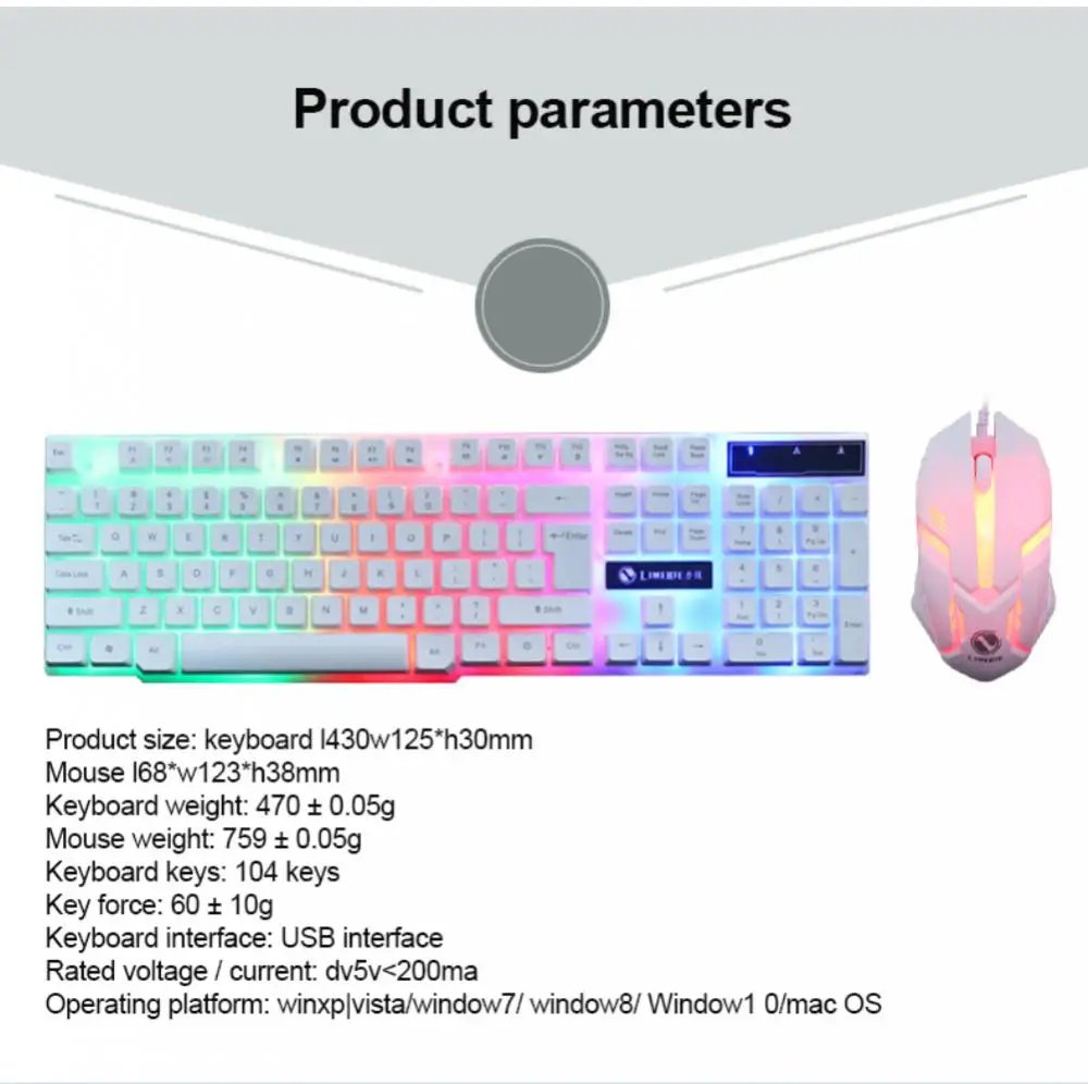 Keyboard Mechanical Wired Gaming Colorful Backlit Mechanical Medium Board Single Keyboard Gamer Keyboard For PC Laptop