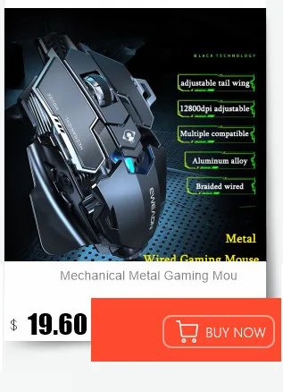 Mechanical Esports Wired Mouse Metal Macro Programming Gaming Mouse 12800 DPI 9D Mute Mause for Desktop Computer Laptop