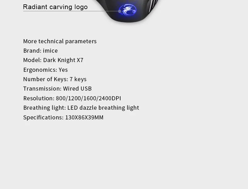 X7 Wired Mechanical Gaming Mouse with Four DPI Function Cool Rgb 7D Internet Cafe Mouse Combo Set PC Keyboard for Gamer