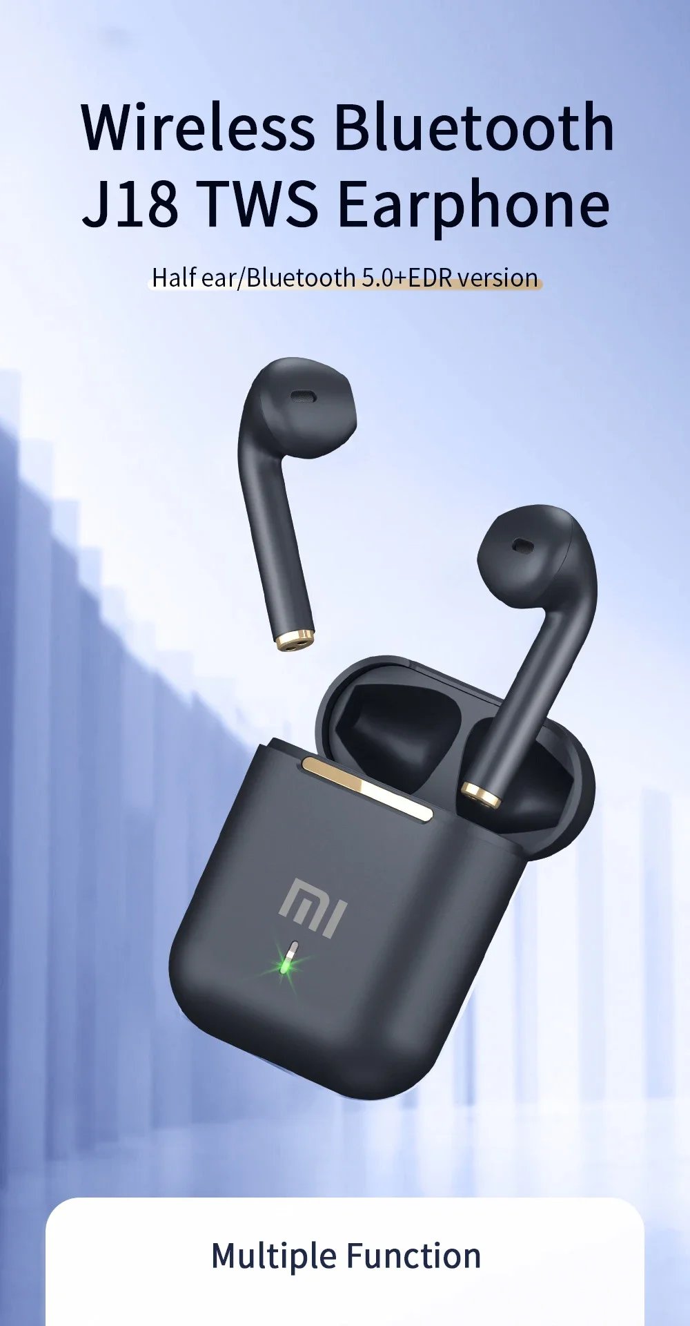 Original XIAOMI J18 Headset Wireless Earphones Bluetooth Headphones True For Stereo Sport Game TWS Earbuds In Ear With Mic Touch