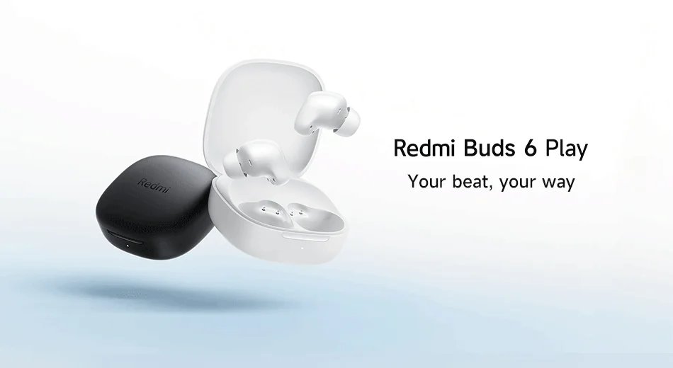 Original Xiaomi Redmi Buds 6 Play Global Version 10mm Dynamic Driver Earphone AI Noise Cancellation Bluetooth 5.4 TWS Earbuds