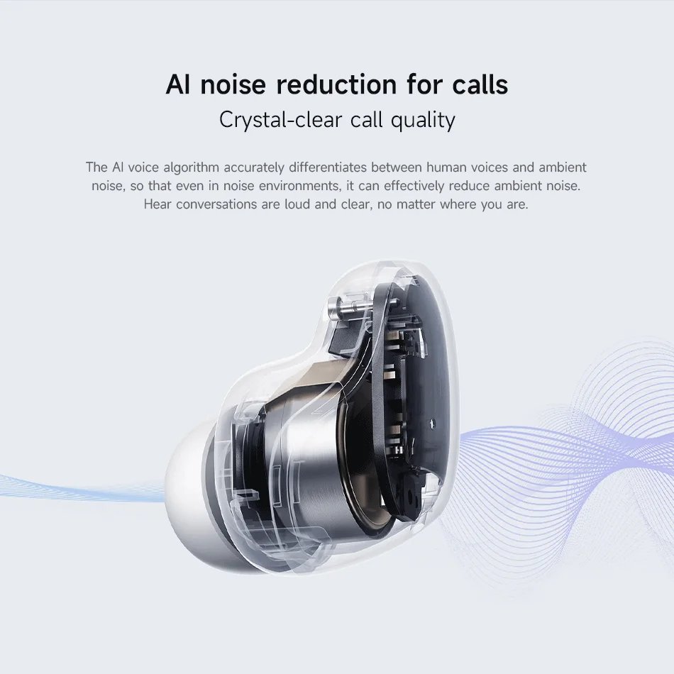 Original Xiaomi Redmi Buds 6 Play Global Version 10mm Dynamic Driver Earphone AI Noise Cancellation Bluetooth 5.4 TWS Earbuds