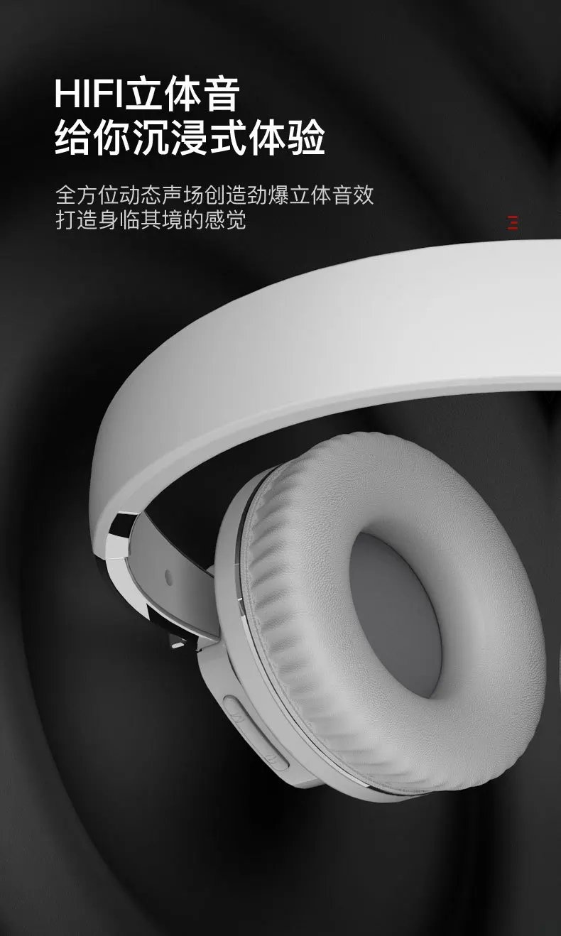 XIAOMI H3 Wireless Headphones Foldable HIFI Headset Noise Cancelling Earphone with 3.5 Audio cable For computer Mic USB Earbuds