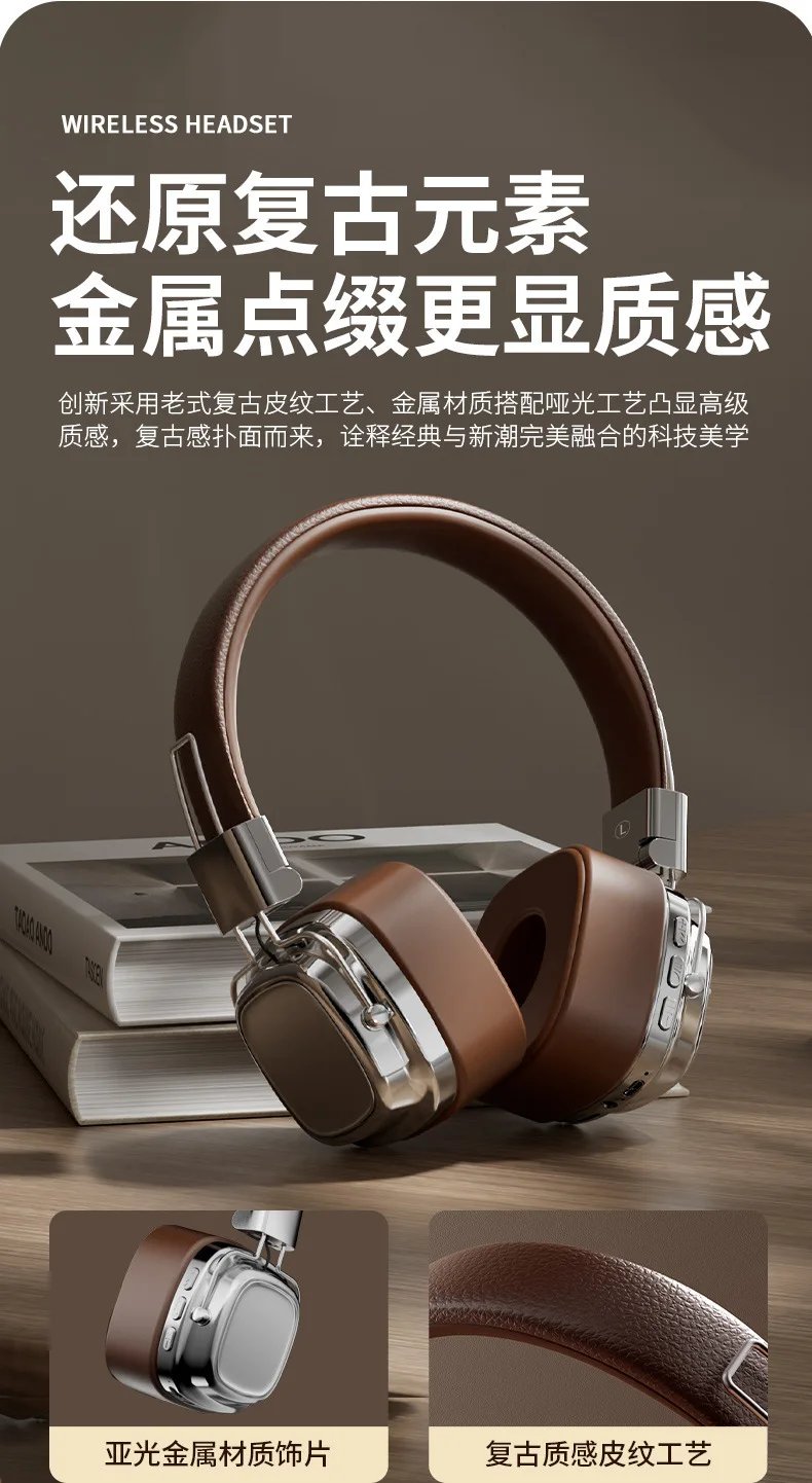 Original XIAOMI Bluetooth Wireless Headphones CR-8 Retro TWS Earphone For Samsung iPhone HIFI Game Headset With Mic Earbuds