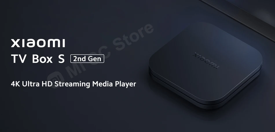[World Premiere] Global Version Xiaomi Mi TV Box S (2nd Gen) 4K Ultra HD 2GB 8GB Google TV WiFi BT 5.2 Dolby Vision Media Player