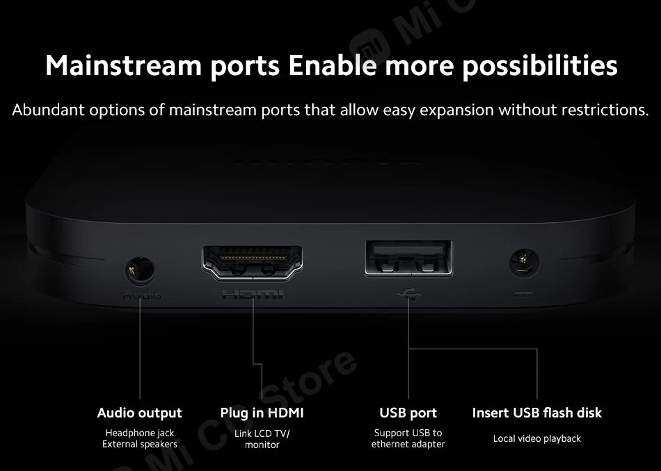 [World Premiere] Global Version Xiaomi Mi TV Box S (2nd Gen) 4K Ultra HD 2GB 8GB Google TV WiFi BT 5.2 Dolby Vision Media Player