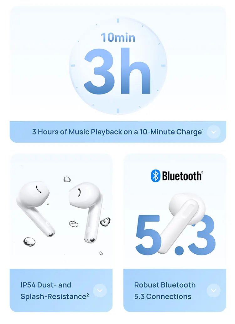 HUAWEI FreeBuds SE 2 40-Hour Battery Life 3 Hours of Music Playback on a 10-Minute Charge IP54 Bluetooth 5.3