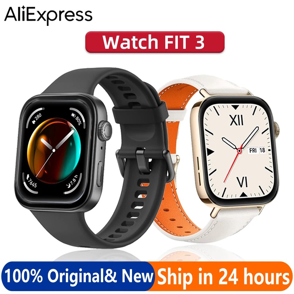 Huawei Watch Fit 3 Smartwatch Fit3 1.82 inch AMOLED Display Bluetooth calling Smart Watch Ultra-Slim Design Durable Battery Life