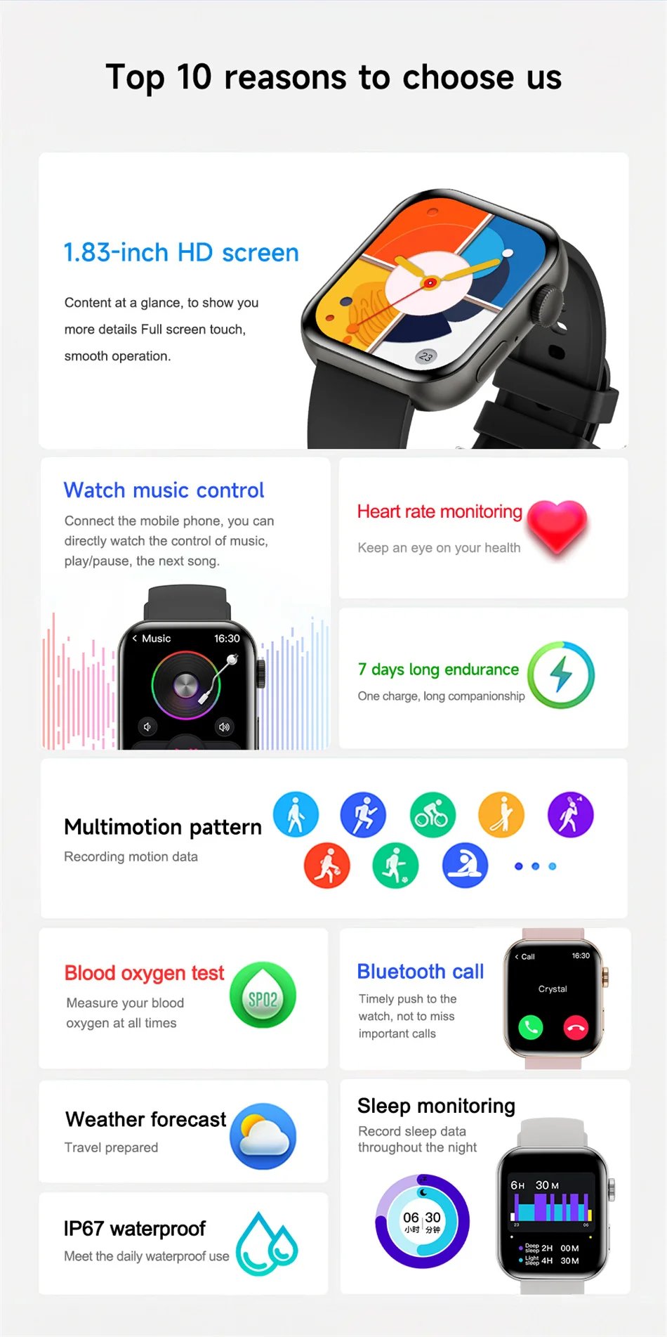 For Huawei Xiaomi AMOLED Smart Watch Men WATCH FIT 3 Bluetooth Call GPS Sport Tracker IP68 Waterproof Women Smartwatch 2024 New