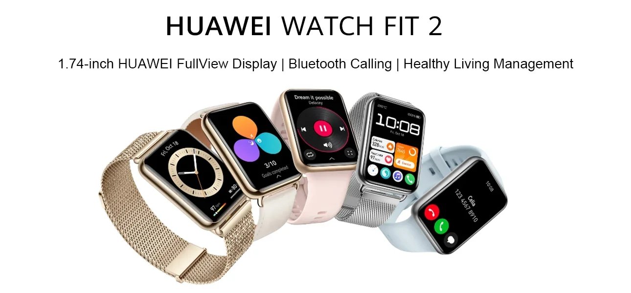 Huawei Watch Fit 2 - Smartwatch for Sports and Health Management, Bluetooth Calling, NFC Access Control, Transportation Payments