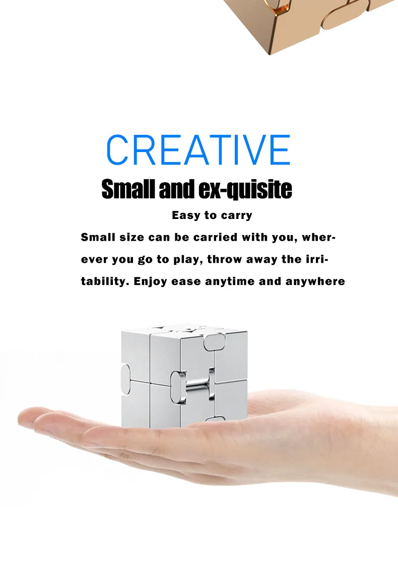 Magic Cube Stress Relief Toy Infinity Cube Portable Educational Toys Decompress Relax Toys for Children Adults Christmas Gift