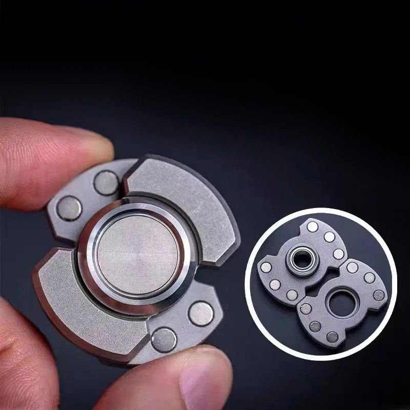 Stainless Steel Haptic Fidget Spinner Magnetic Slider EDC Anti Stress Anxiety And Decompression Toy Adults Kids Cool Gadgets