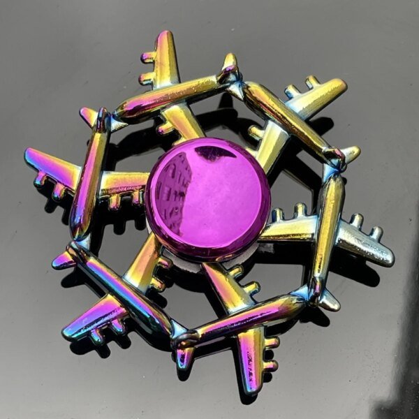 New Metal Rainbow Fidget Spinner Anti Stress Fidget Alloy Finger Gyro R188 Fingertip - Image 5