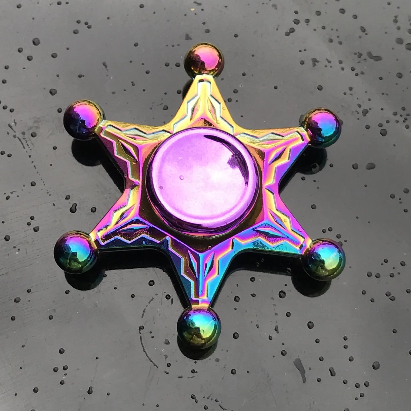 New Metal Rainbow Fidget Spinner Toys Anti Stress Fidget Toy Alloy Finger Gyro R188 Fingertip Adult Hand Toy EDC Gift