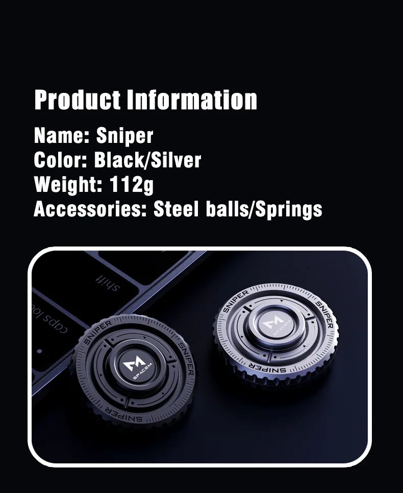 Fidget spinner Mechanical Coin Fingertip Stainless Steel EDC Anti-stress Fidget Slider Spinner Office Toys for Adult Gifts