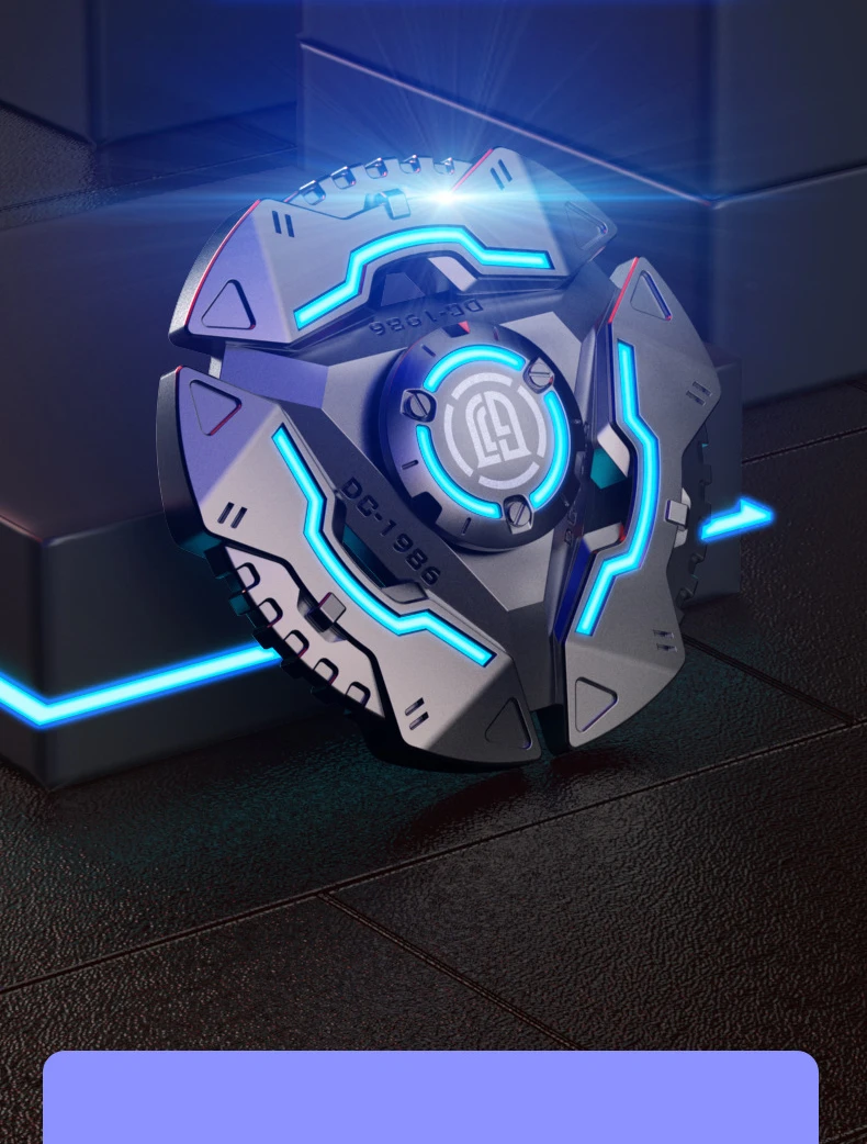 Fidget Spinner Metal Luminous Long Time Rotation Multifunctional Hand Twist Adult Stress Relief Toy Gyro ATOM